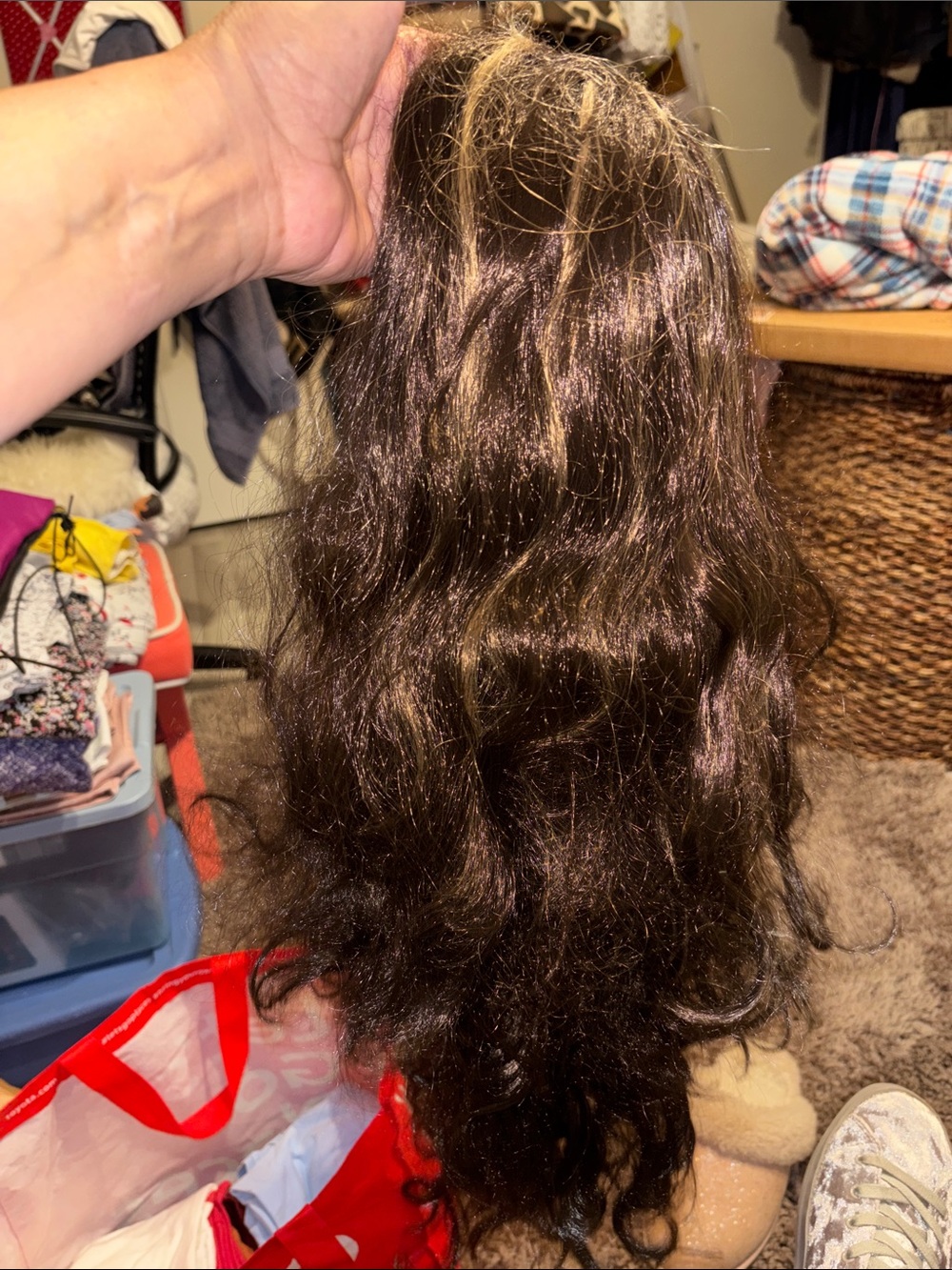 Dark Brown Wavy Women's Hairpiece Wig - Unbranded